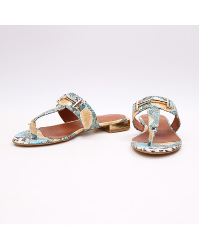 В'єтнамки зі шкіри з тисненням під змію Арт. 10-32/33-2578