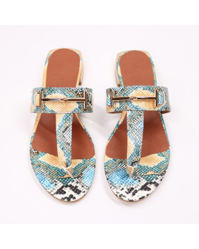 В'єтнамки зі шкіри з тисненням під змію Арт. 10-32/33-2578