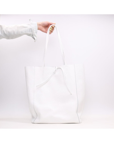 Шопер з білої шкіри флотар Арт. YS-4080