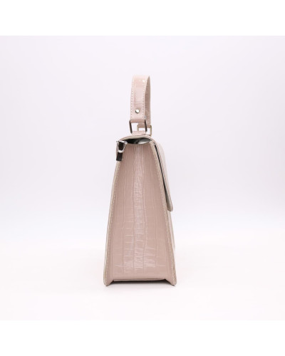 Сумка из бежевой лаковой кожи под крокодил Арт. YS-1001