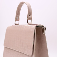 Сумка из бежевой лаковой кожи под крокодил Арт. YS-1001