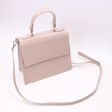 Сумка из бежевой лаковой кожи под крокодил Арт. YS-1001