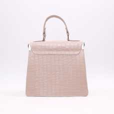 Сумка из бежевой лаковой кожи под крокодил Арт. YS-1001