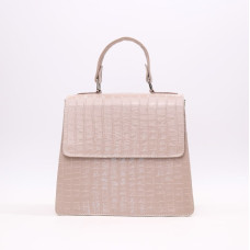 Сумка из бежевой лаковой кожи под крокодил Арт. YS-1001