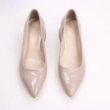 Туфлі-човники з бежевої шкіри під рептилію Арт. 457-1/4057