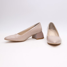 Туфлі-човники з бежевої шкіри під рептилію Арт. 457-1/4057