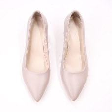 Бежеві шкіряні туфлі-човники Арт. 657-1/47Ok