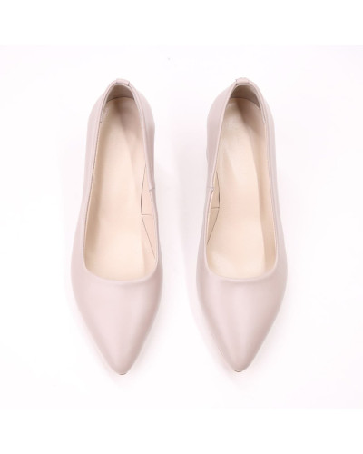 Бежеві шкіряні туфлі-човники Арт. 657-1/47Ok