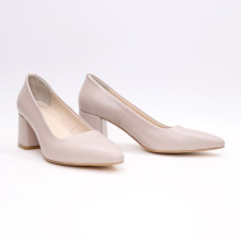 Бежеві шкіряні туфлі-човники Арт. 657-1/47Ok