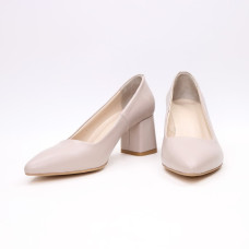 Бежеві шкіряні туфлі-човники Арт. 657-1/47Ok