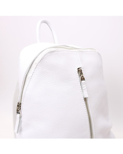 Рюкзак з шкіри флотар білого кольору Арт. YS-2878