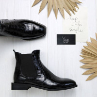 Лакові Челсі під рептилію із квадратним носом Арт. 105-2