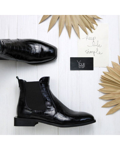 Лакові Челсі під рептилію із квадратним носом Арт. 105-2