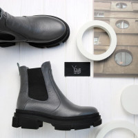 Челсі із сірої шкіри флотар Арт. 12-1/260