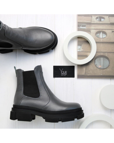 Челсі із сірої шкіри флотар Арт. 12-1/260