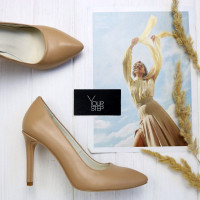 Туфлі-човники з карамельної шкіри Арт. 35-1/60Ок