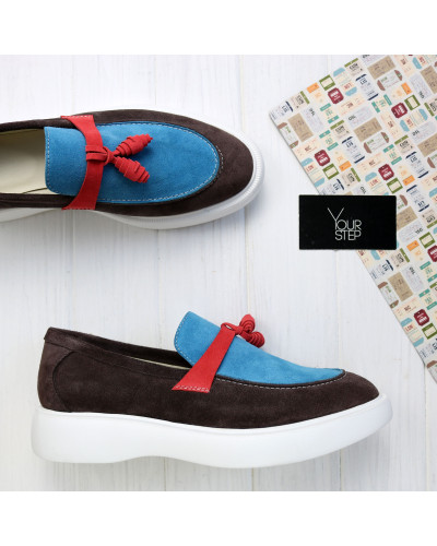 Лофери із натуральної замші Арт. 156-6/Hill3-R