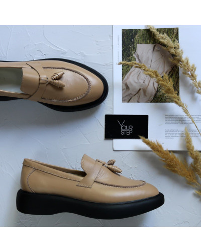 Лофери із карамельної шкіри Арт. 156-6/Hill3-R