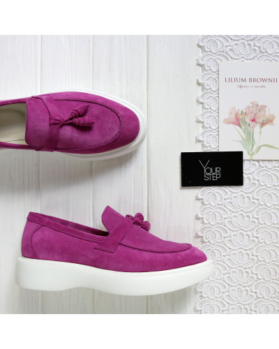 Лофери із натуральної замші Арт. 156-6/Hill3-R