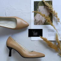 Туфлі-човники з карамельної шкіри Арт. 657-1/6065