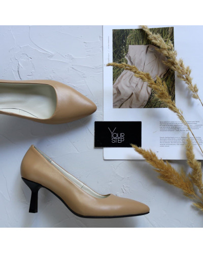 Туфлі-човники з карамельної шкіри Арт. 657-1/6065