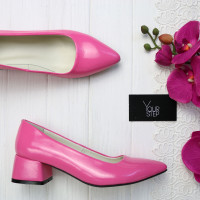 Рожеві туфлі-човники з лаку Арт. 457-1/53Ок