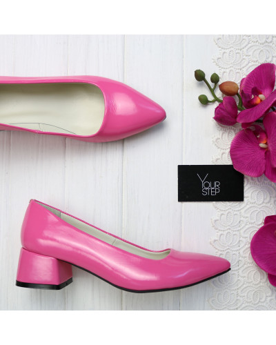 Рожеві туфлі-човники з лаку Арт. 457-1/53Ок