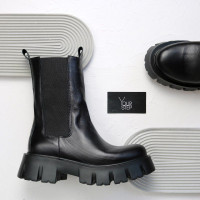 Високі Челсі із чорної шкіри Арт. As-17/21021