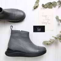 Ботинки из серой кожи флотар Арт. 176-1(Av)