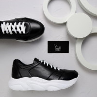 Кросівки з чорної шкіри Арт. Т-3/21913