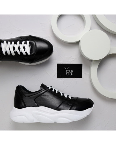 Кросівки з чорної шкіри Арт. Т-3/21913