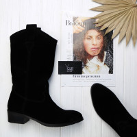 Козаки із замші чорного кольору Арт. 306-3