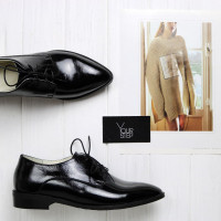 Чорні лакові туфлі Арт. 104-8