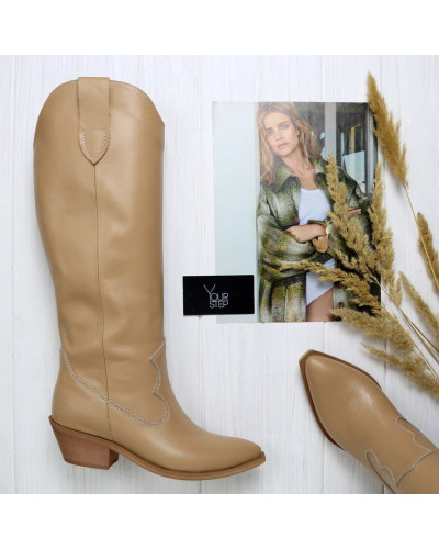 Високі «Козаки» зі шкіри Арт. 10140-1