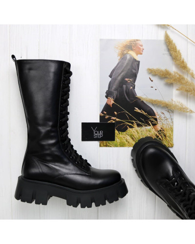 Високі шкіряні черевики Арт. As-18/21021