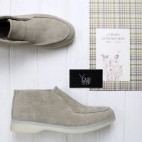 Высокие замшевые лоферы в бежевом цвете – тепло, мягкость и стиль от Your Step Арт. 156-4