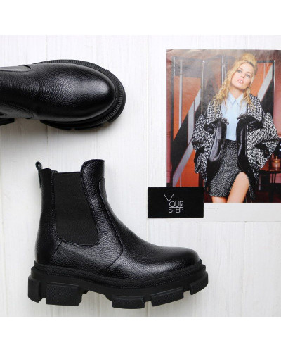 Челсі із чорної шкіри флотар Арт. 12-1/260