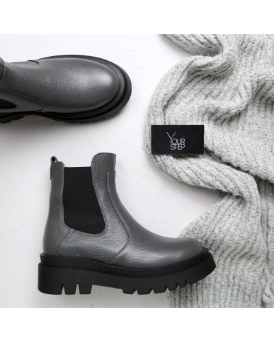 Челсі із сірої шкіри флотар Арт12-1/267