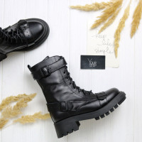 Черевики із чорної шкіри Арт. 12-30R/21173