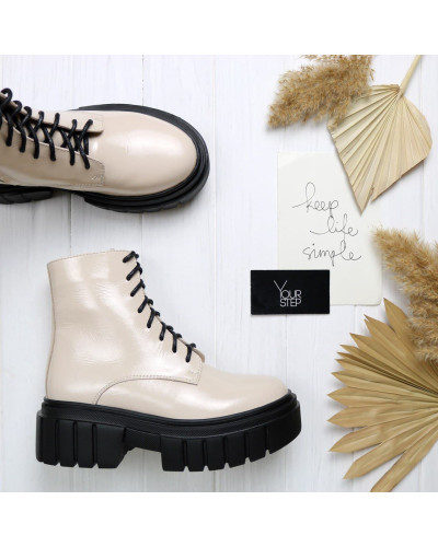 Бежеві лакові черевики Арт. As-8/As27