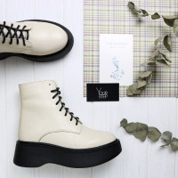 Черевики із бежевої шкіри Арт. As-8/261