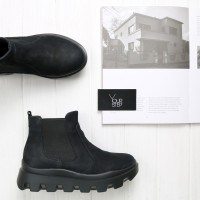 Ботинки из черного нубука  Арт. 176-2/0121