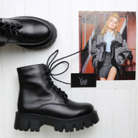 Черевики із чорної шкіри Арт. As-8/21021