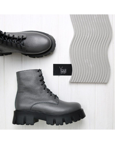 Черевики із сірої шкіри флотар Арт. As-8/21021