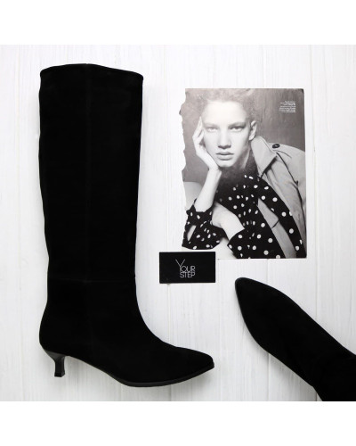 Чорні класичні чоботи Арт. 457-12/4065