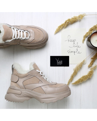 Кросівки у бежевих відтінках Арт. As-9/Sonya2