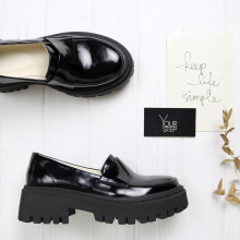 Лакові чорні лофери Арт. As-15/21150(Б/Ф)
