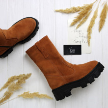 Полусапоги из рыжей замши Арт.12-2Z/258