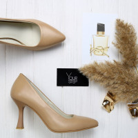 Туфлі-човники з карамельної шкіри Арт. 857-1/8044