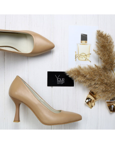 Туфлі-човники з карамельної шкіри Арт. 857-1/8044